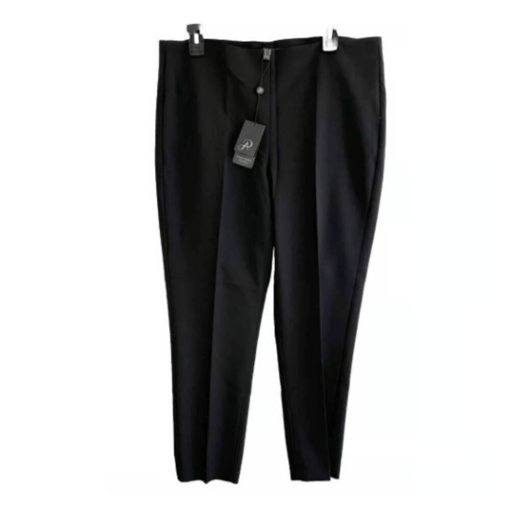 Adrianna Papell Womens 14 Black Pull-On Bi-Stretch Crop Ankle Pants NWT AD1S3005
